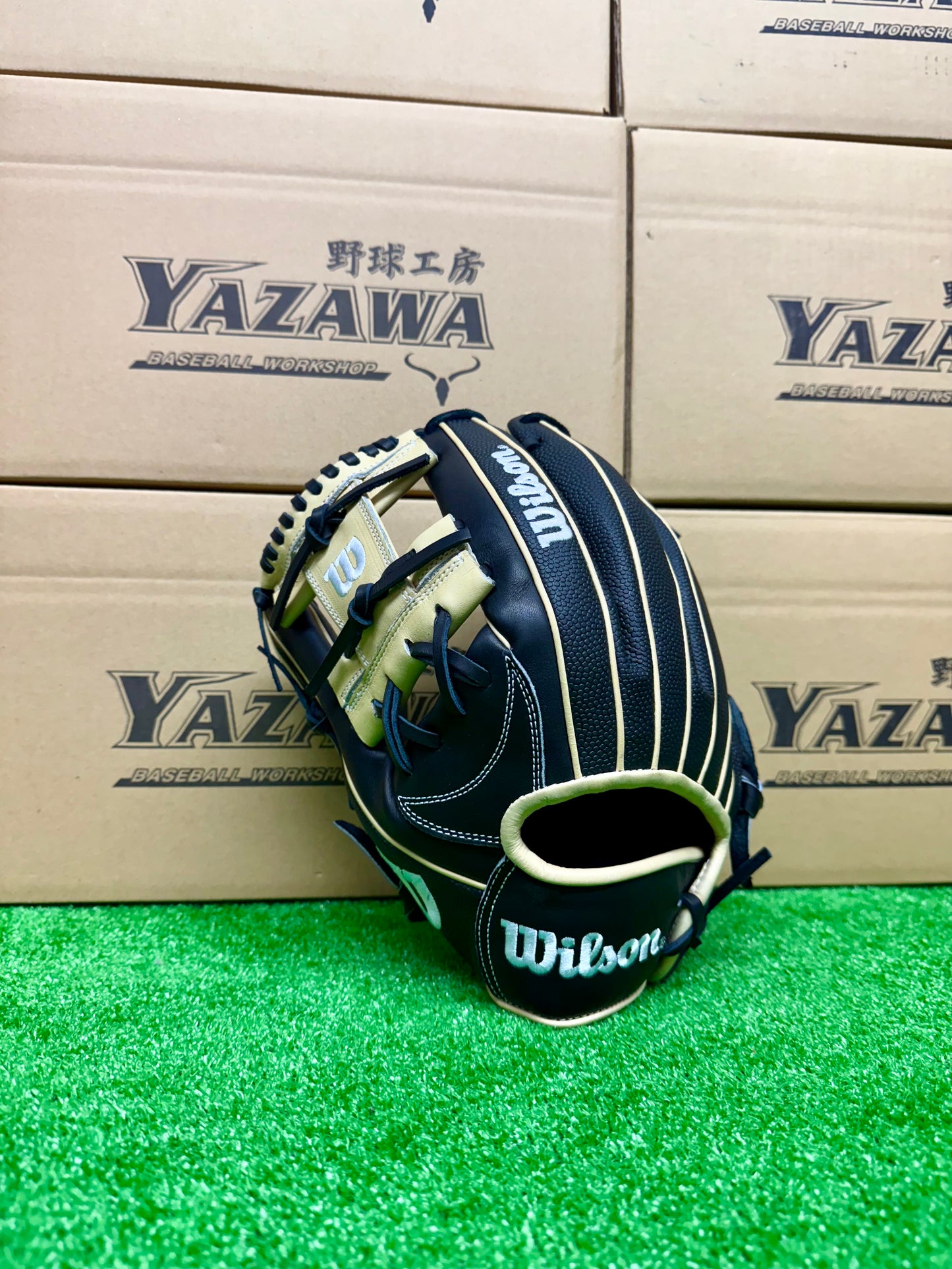Wilson　軟式内野手用グラブ　87型　ブラックSS×ブロンド　（左投げ用）