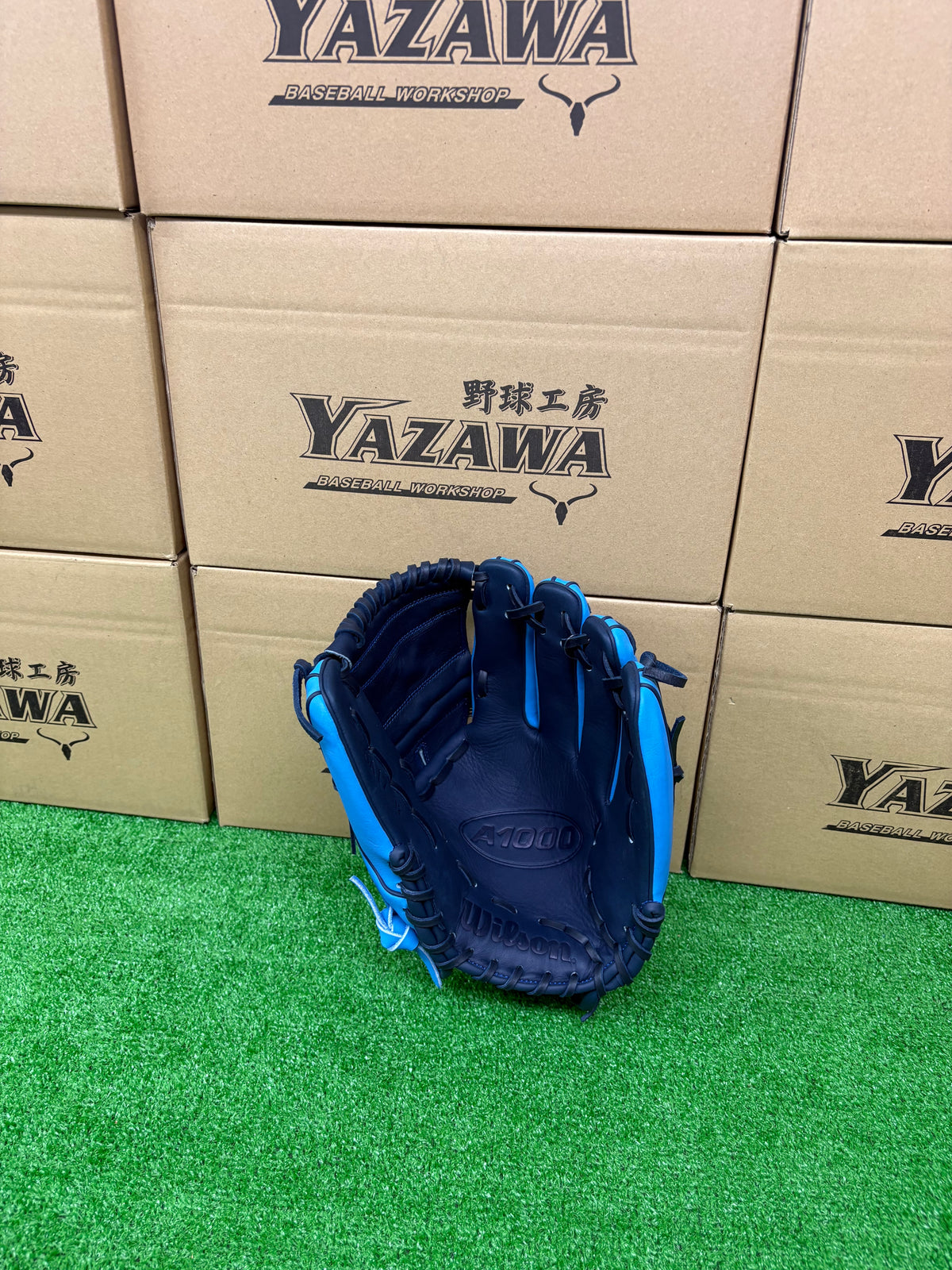 Wilson　軟式投手用グラブ 【SA17型】　ネイビー×スカイブルー