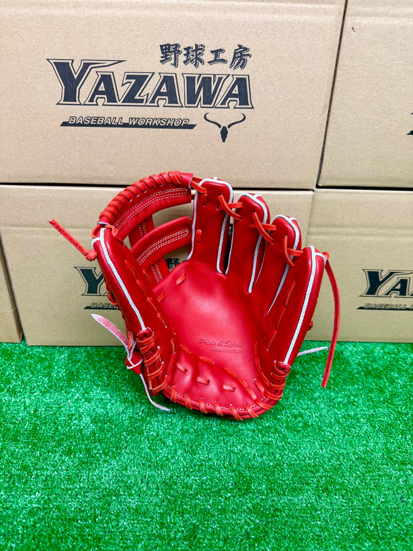 ZETT　硬式遊撃手・二塁手・遊撃手用グラブ　BPROG216G　ディープオレンジ【型付け済み】