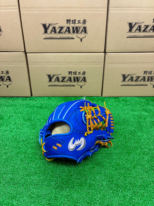 Zeems　【型付け済み】限定少年軟式用グラブ28CJN5 中型　ブルー×タン