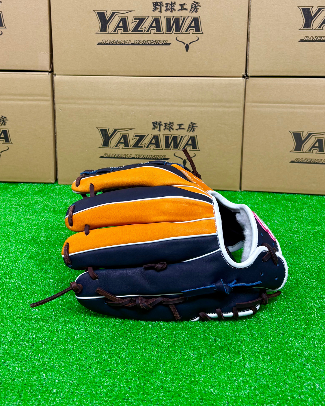 久保田スラッガー　軟式店舗別注グラブ【型付け済み】KSN-L7S　オレンジ×KSブラック