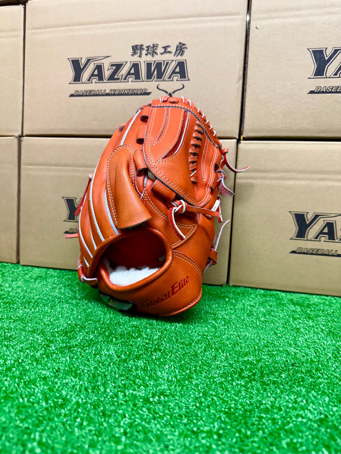 ミズノ　硬式投手用グラブ　1AJGH29501　スプレンディドオレンジ　【型付け済み】