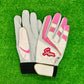 久保田スラッガー　バッティング用手袋　S-707K（ホワイト×ピンク×ゴールド）23～27㎝
