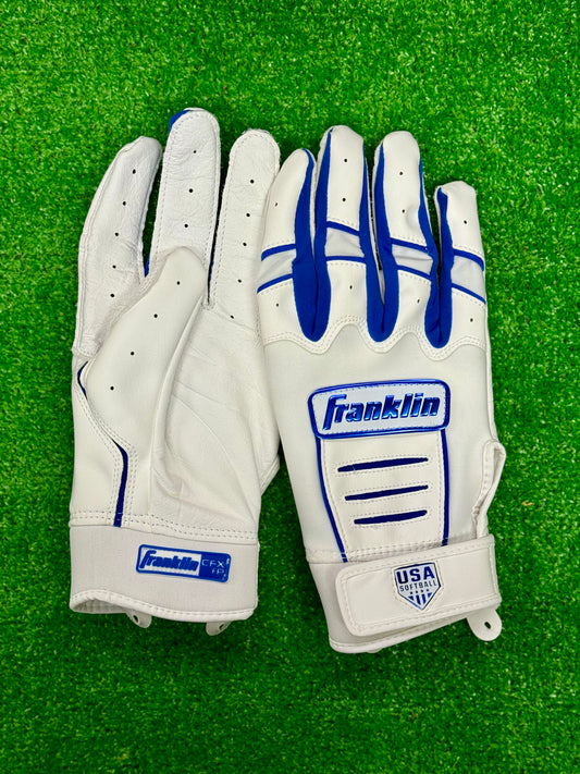 Franklin　バッティング手袋　CFX　FPLADIES　MODEL20715　両手用　ホワイト×ロイヤルブルー