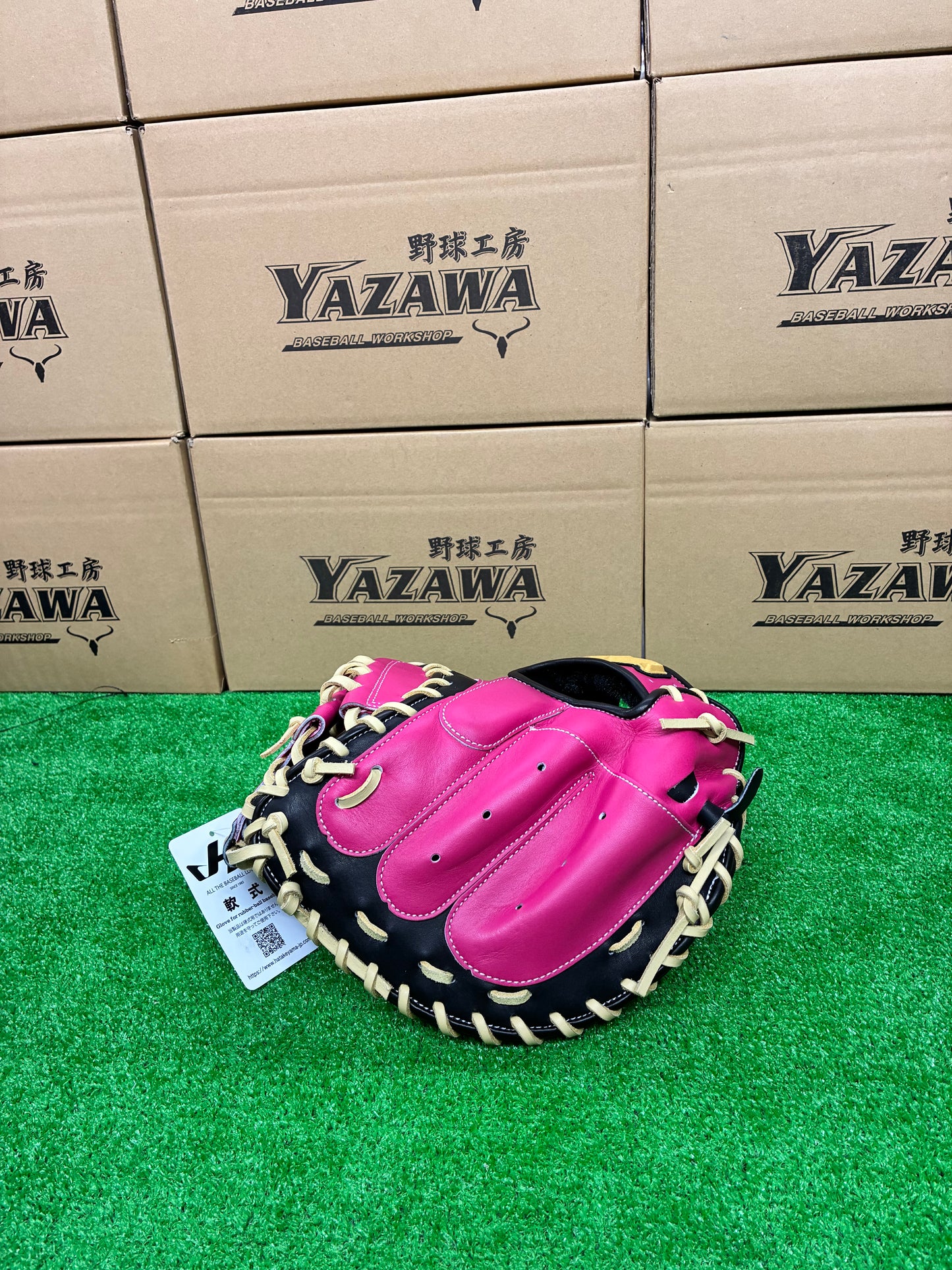 ハタケヤマ　限定軟式キャッチャーミット　2026 PRO-M9 G　ピンク×ブラック