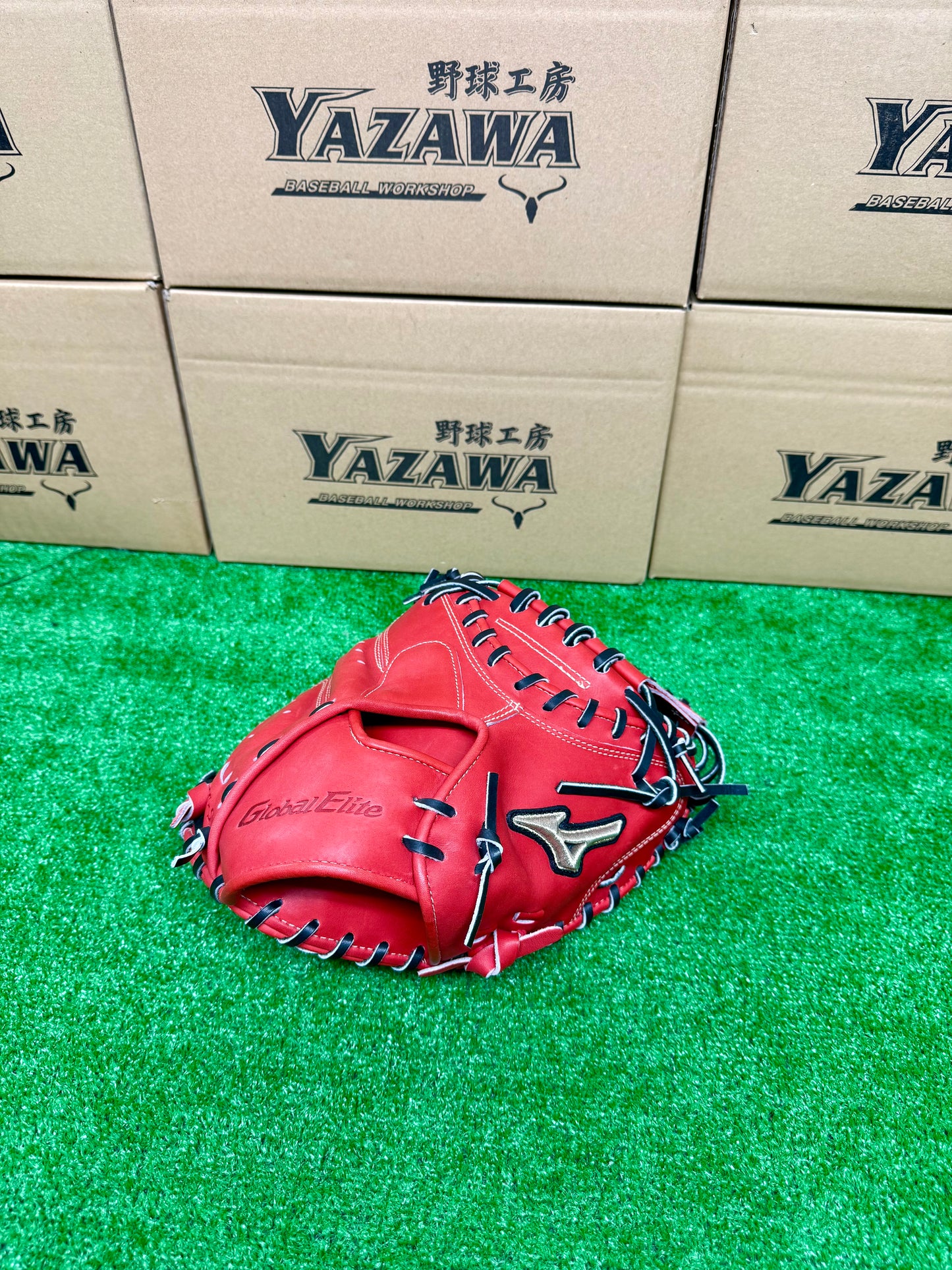 ミズノ　硬式キャッチャーミット　1AJCH28300　【號シリーズ】ラディッシュ×ブラック