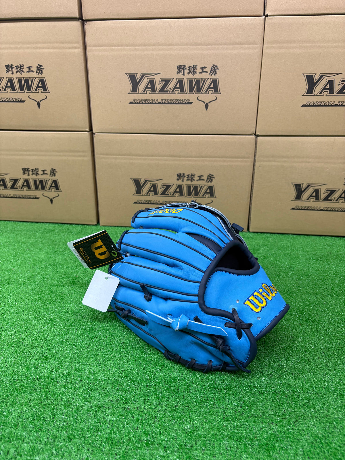 Wilson　軟式投手用グラブ 【SA17型】　ネイビー×スカイブルー
