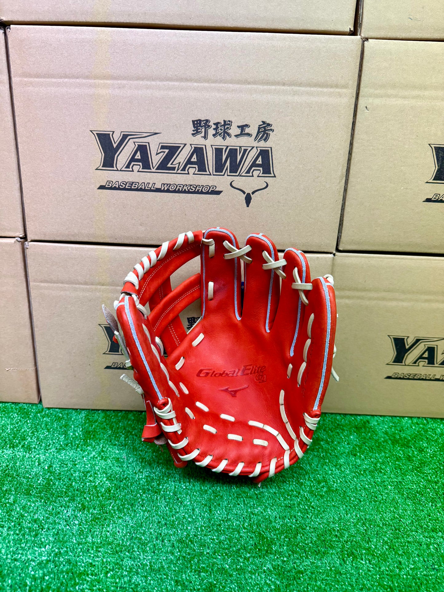 ミズノ　ゴールデンエイジ硬式内野手用グラブ　1AJGA30203　スプレンディッドオレンジ×ブロンド