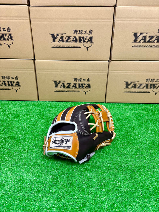 ローリングス　店舗別注【型付け済み】軟式内野手用グラブ　N54FS型　リッチタン×チェリー