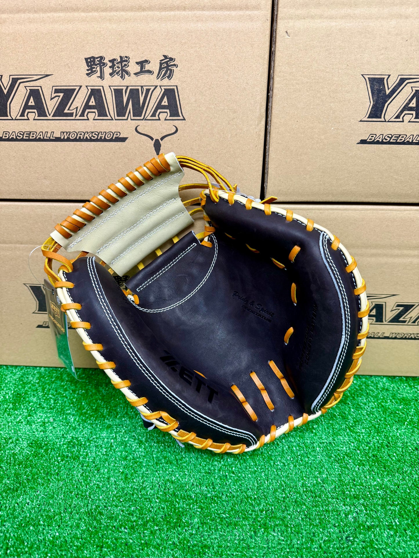 ZETT　限定軟式キャッチャーミット　SCE　BRCB32962F　森モデル　ブラウン×パステルブラウン