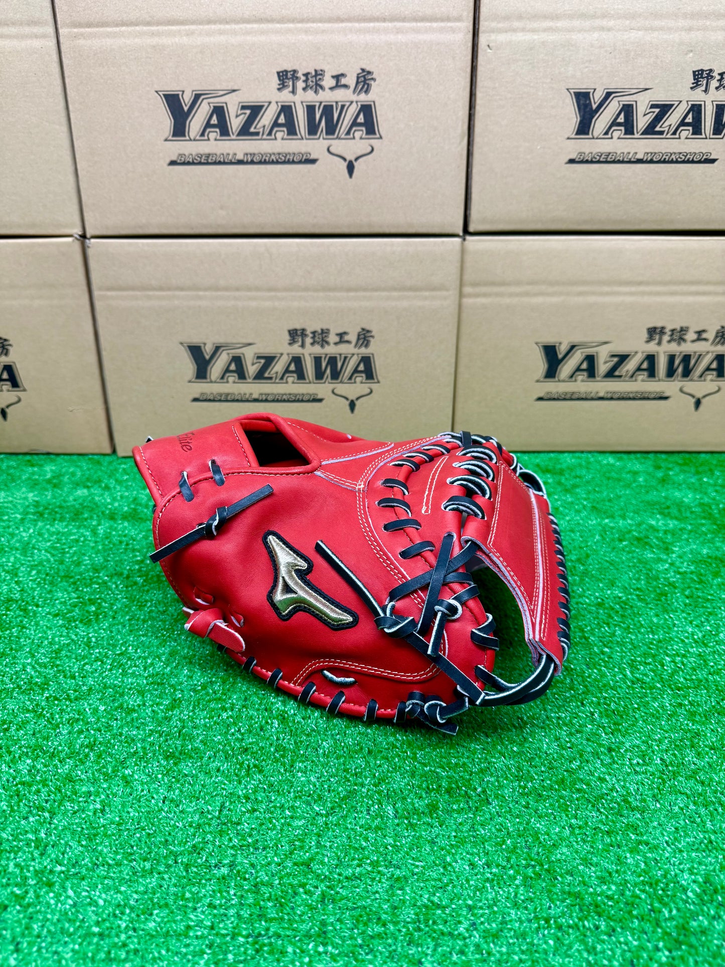 ミズノ　硬式キャッチャーミット　1AJCH28300　【號シリーズ】ラディッシュ×ブラック