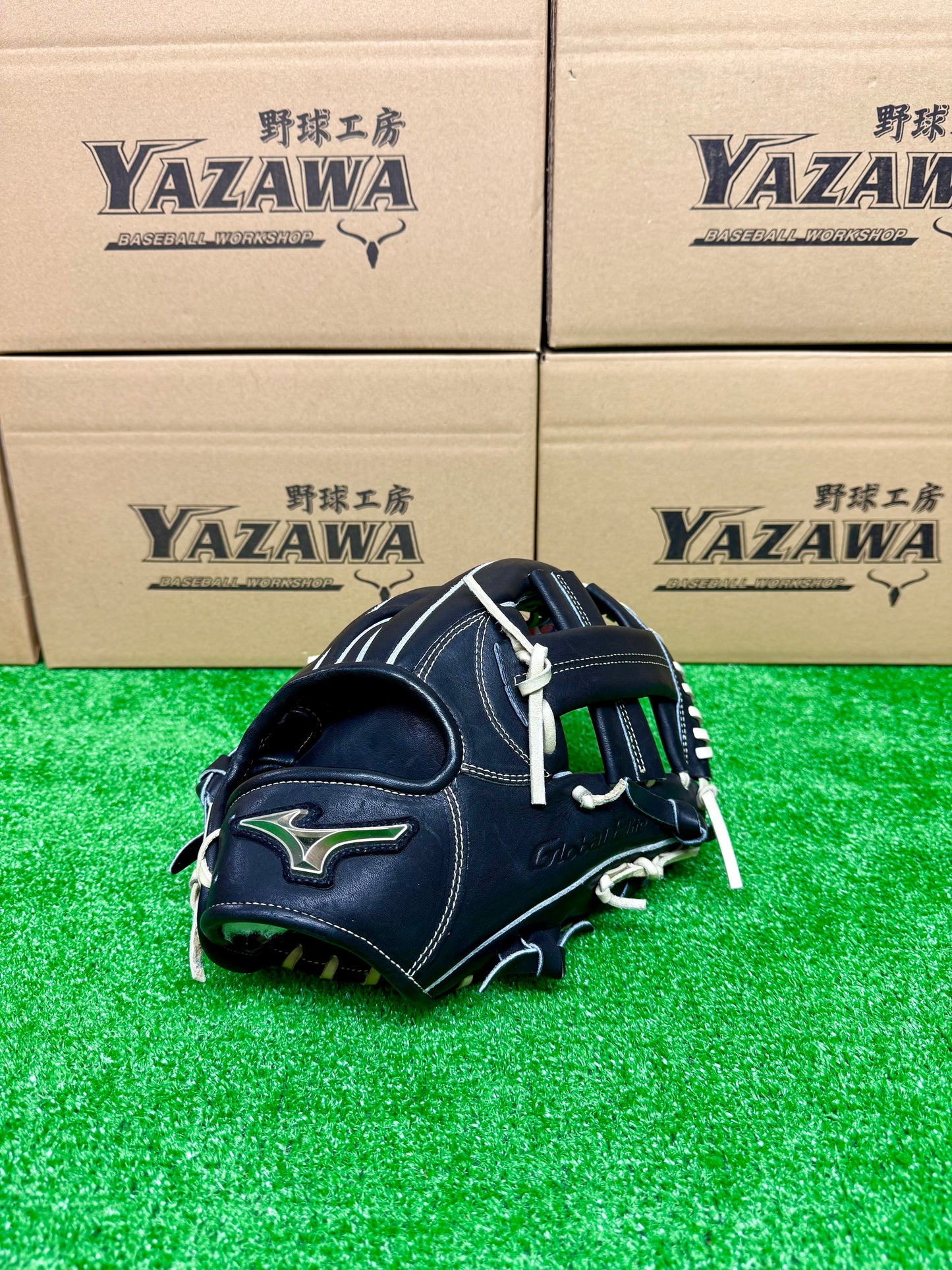 ミズノ　硬式内野手用グラブ　1AJGH28513　ブラック×ブロンド