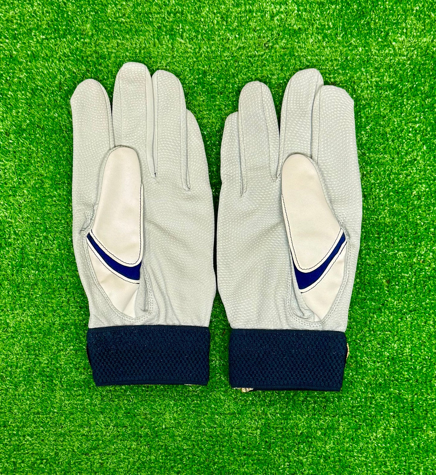 久保田スラッガー　バッティング手袋　S-707K（ホワイト×ネイビー×ゴールド）23～27㎝