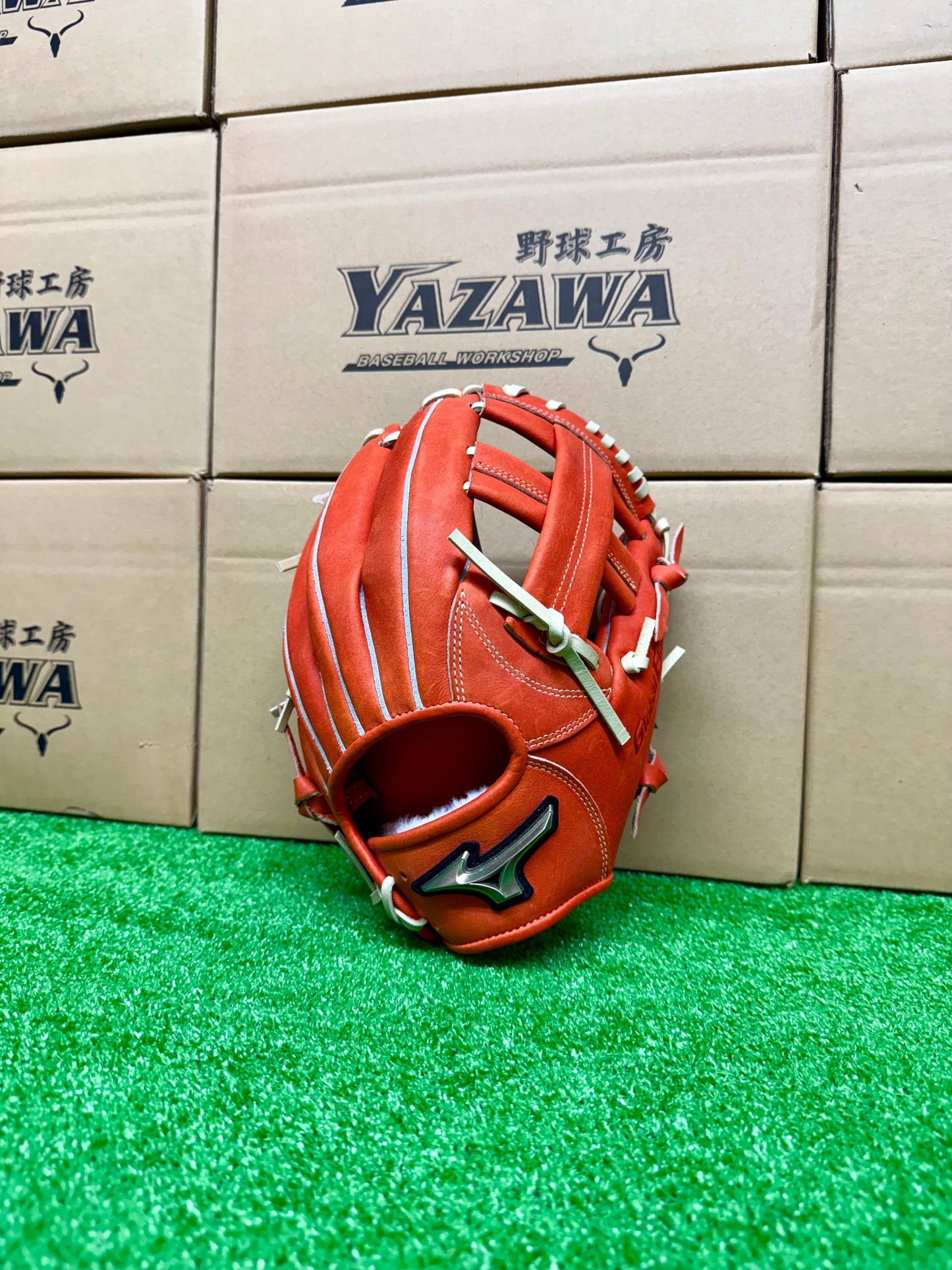 ミズノ　ゴールデンエイジ硬式内野手用グラブ　1AJGA30203　スプレンディッドオレンジ×ブロンド