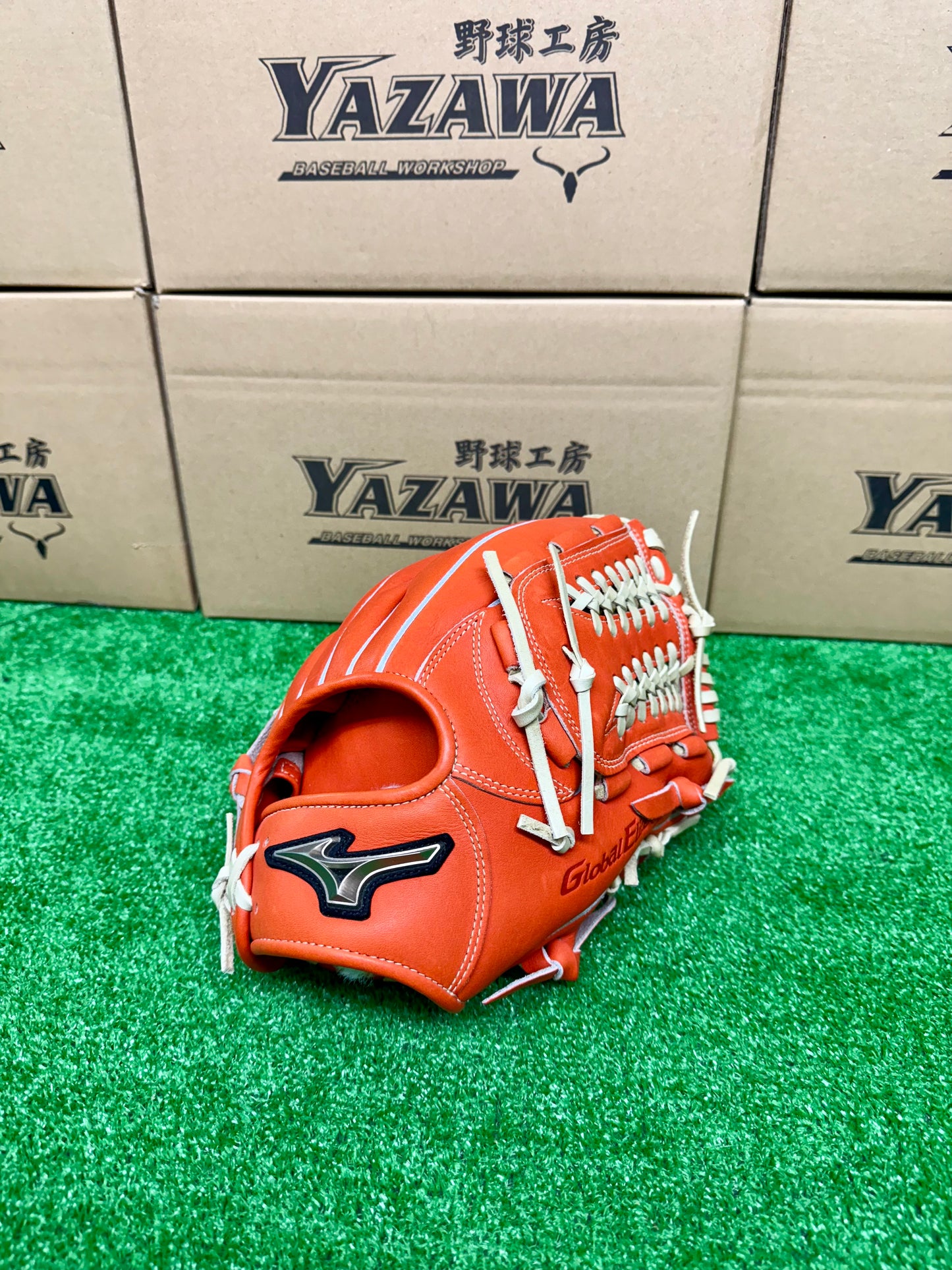 ミズノ　ゴールデンエイジ硬式オールラウンド用グラブ　1AJGA30200　スプレンディッドオレンジ×ブロンド