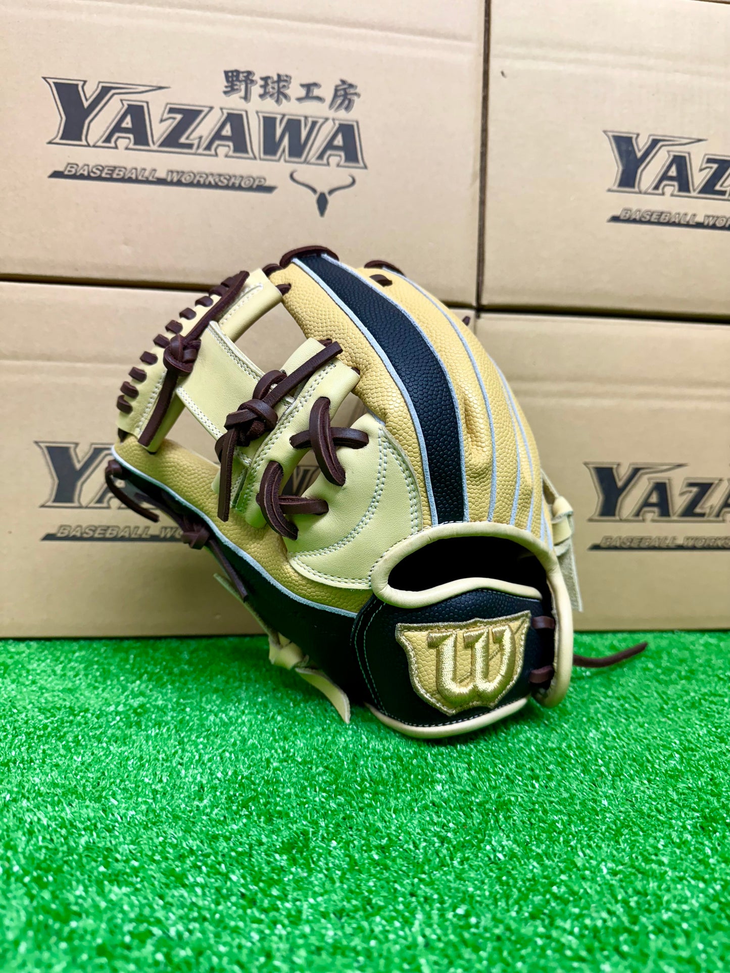 Wilson　少年軟式内野手用グラブ　7J型（WBW103891）ブロンドSS×ブラックSS　左投げ用