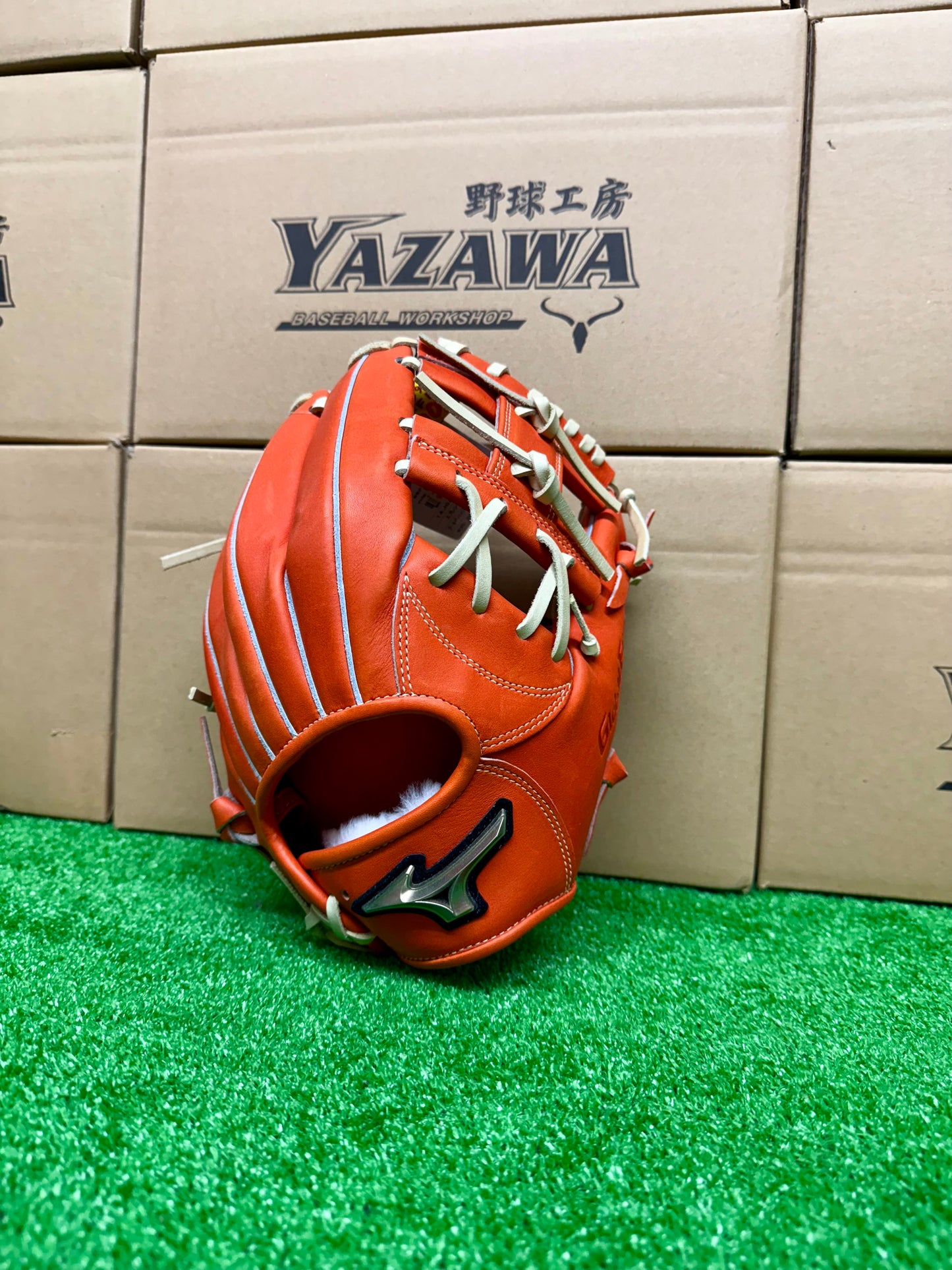 ミズノ　ゴールデンエイジ硬式内野手用グラブ　1AJGA30213　スプレンディッドオレンジ×ブロンド