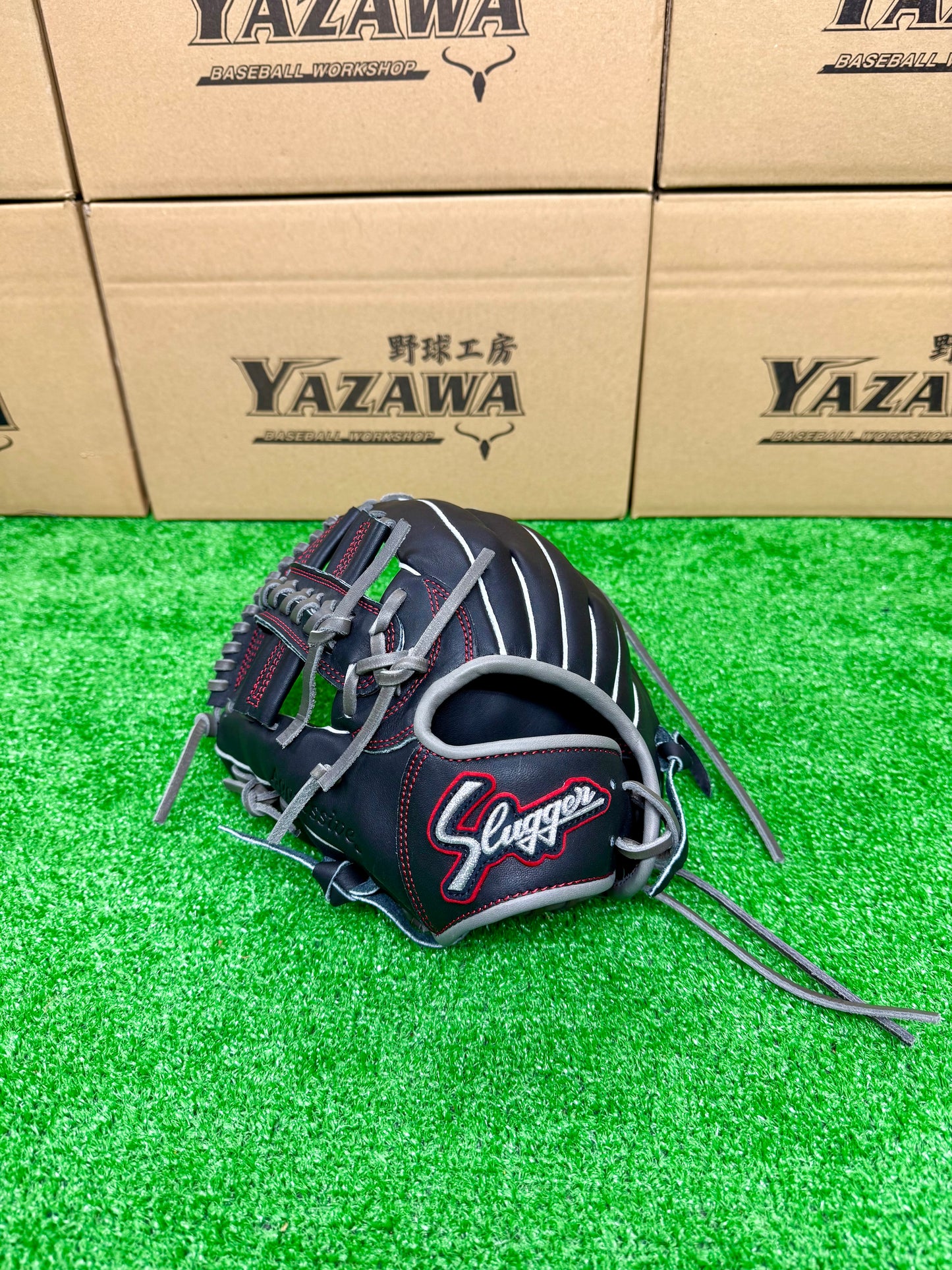 久保田スラッガー　限定少年軟式用グラブ　KSN-J6X　ブラック×グレー　左投げ用