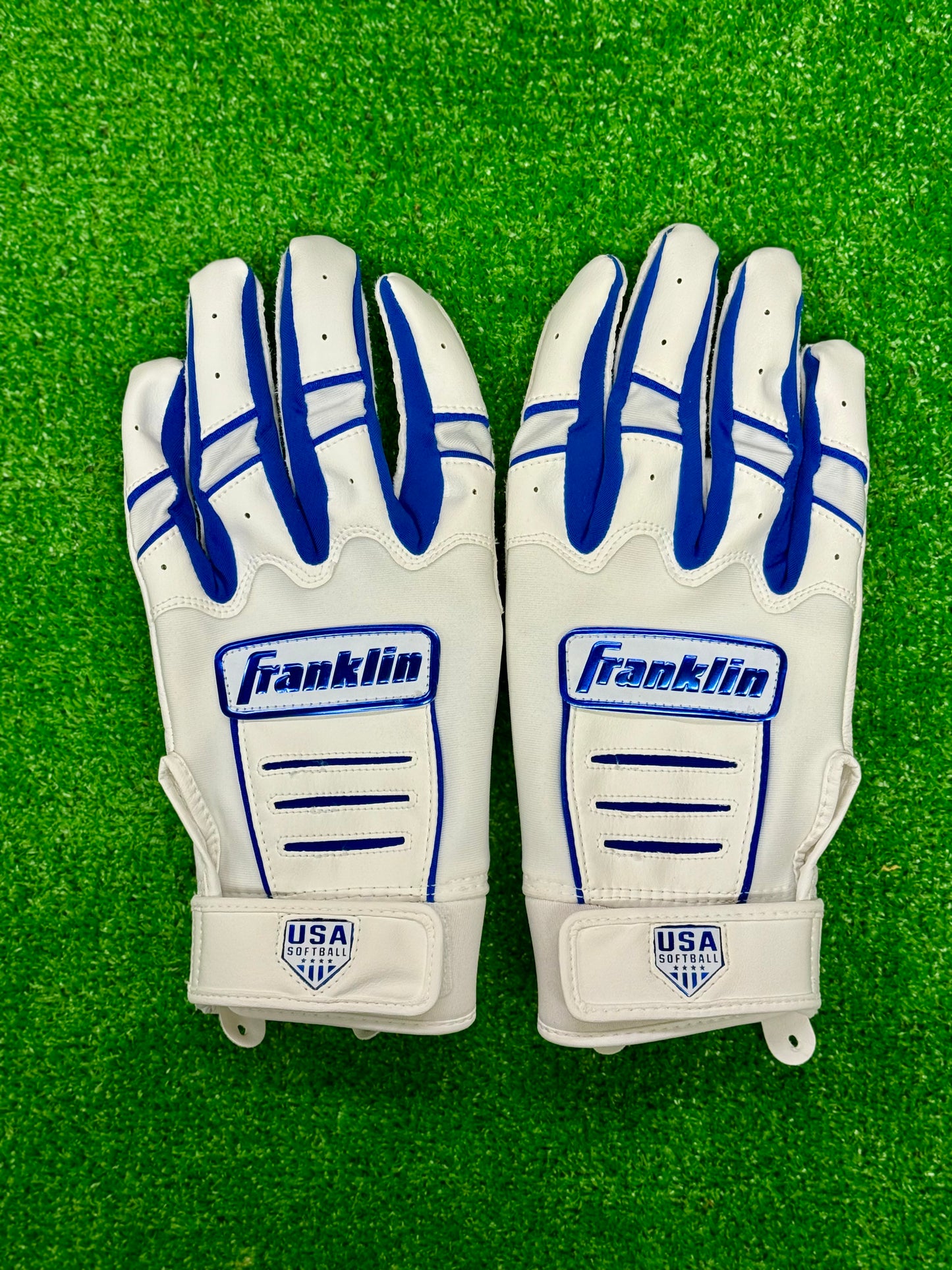 Franklin　バッティング手袋　CFX　FPLADIES　MODEL20715　両手用　ホワイト×ロイヤルブルー