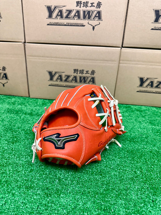 ミズノ　ゴールデンエイジ硬式内野手用グラブ　1AJGA30213　スプレンディッドオレンジ×ブロンド