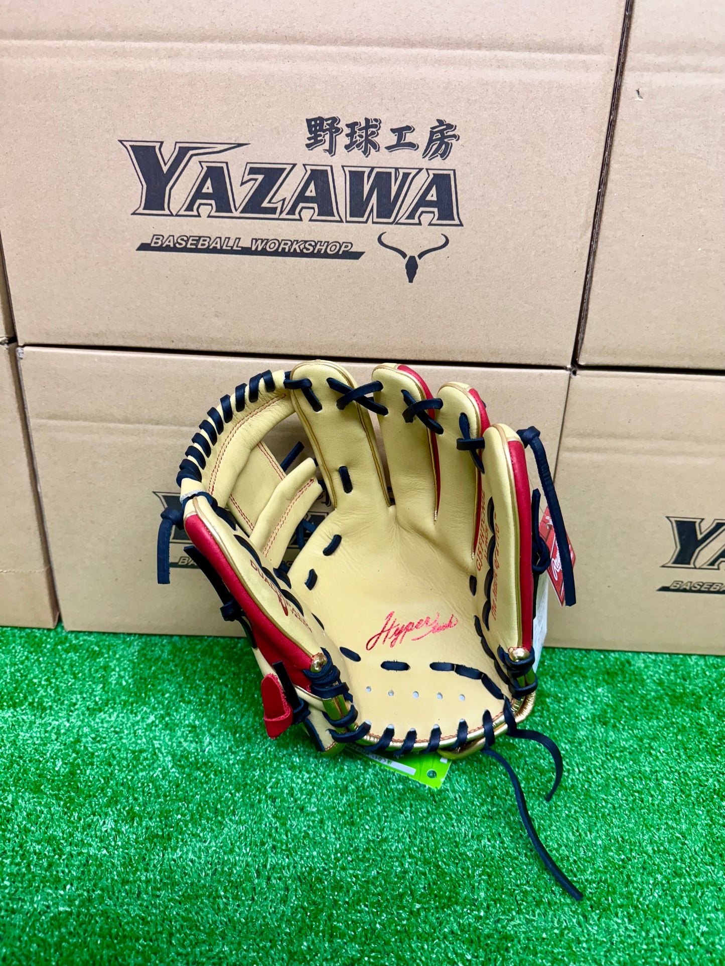 ローリングス　少年軟式用グラブ　GJ5FHTCN6LオールラウンドL　キャメル×スカーレット