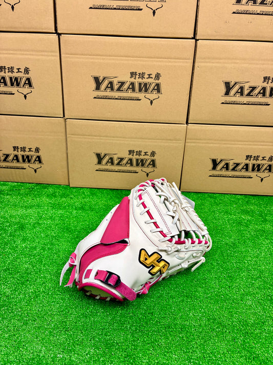 ハタケヤマ　限定軟式ソフト用キャッチャーミット　2026PRO-105B　ホワイト×ピンク