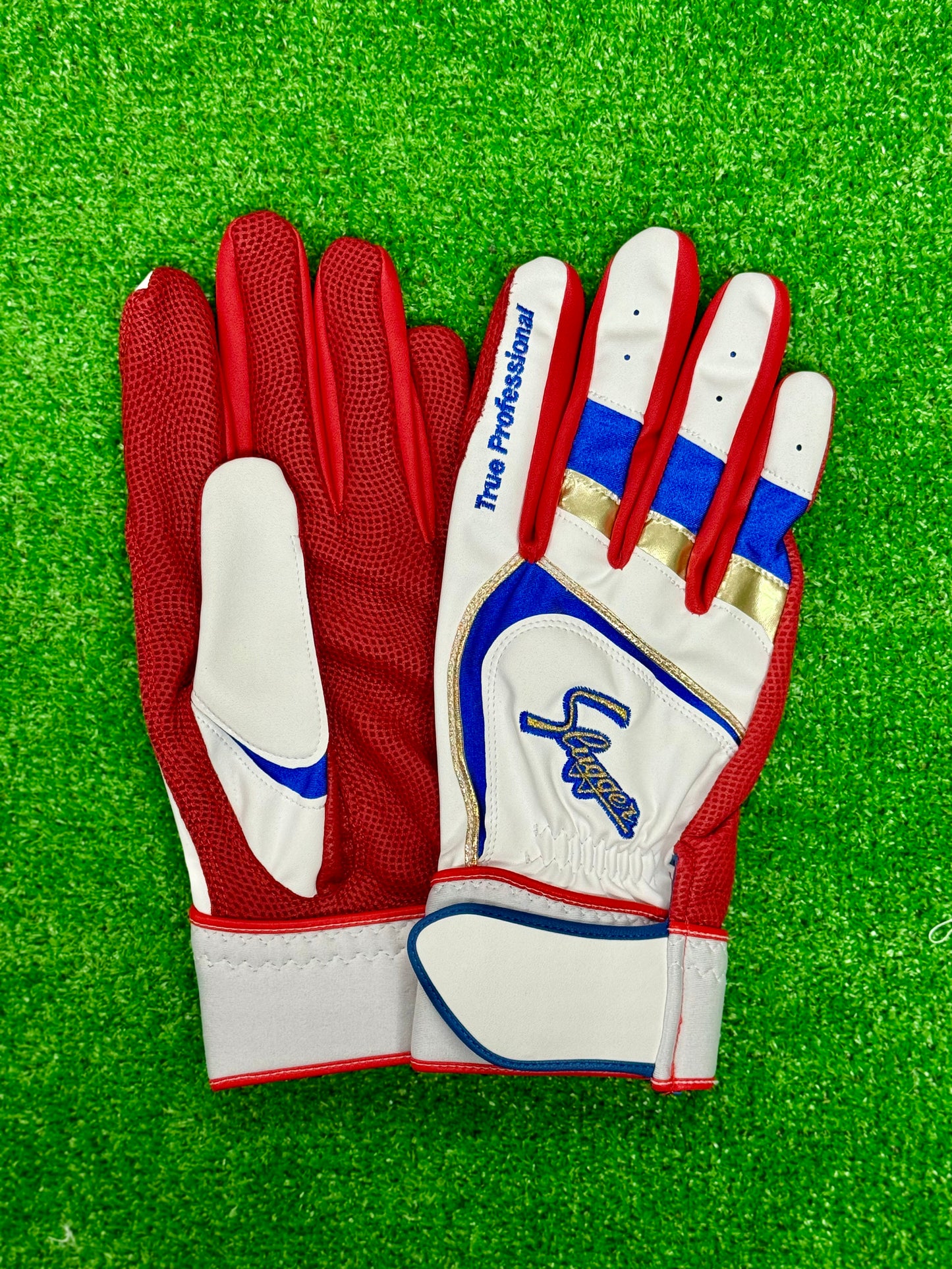 久保田スラッガー　限定バッティング用手袋　DeNA筒香選手モデル　S-200両手用　ホワイト×ブルー×レッド×ゴールド
