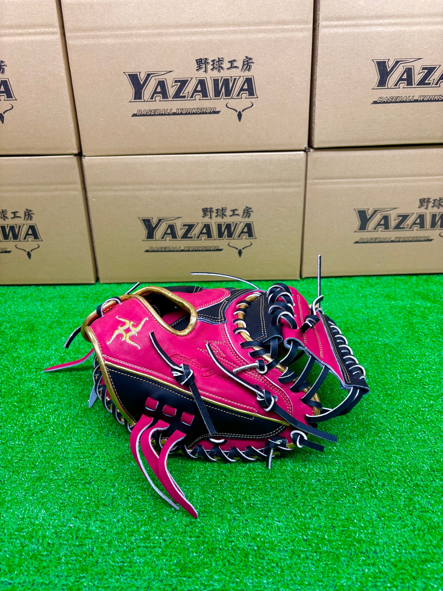 要～KANAME~　限定軟式キャッチャーミット　TYPE-C200R　ブラック×ピンク