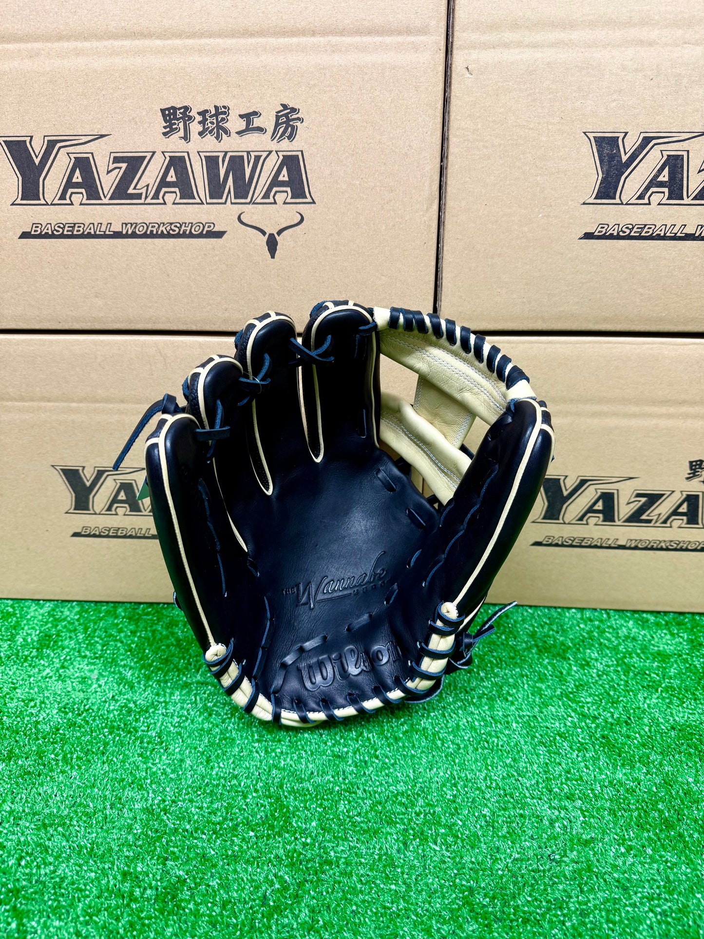 Wilson　軟式内野手用グラブ　87型　ブラックSS×ブロンド　（左投げ用）