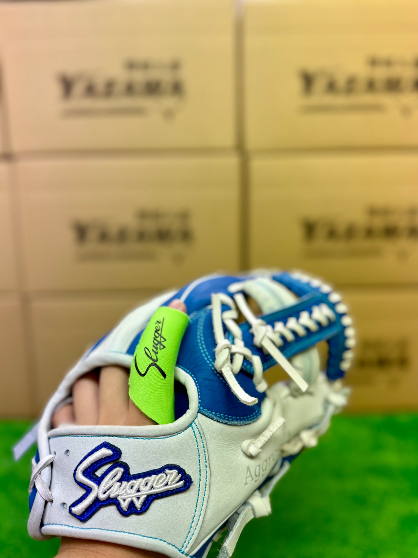 久保田スラッガー　限定フィンガーサポーター　LT-A2・3　（蛍光グリーン）