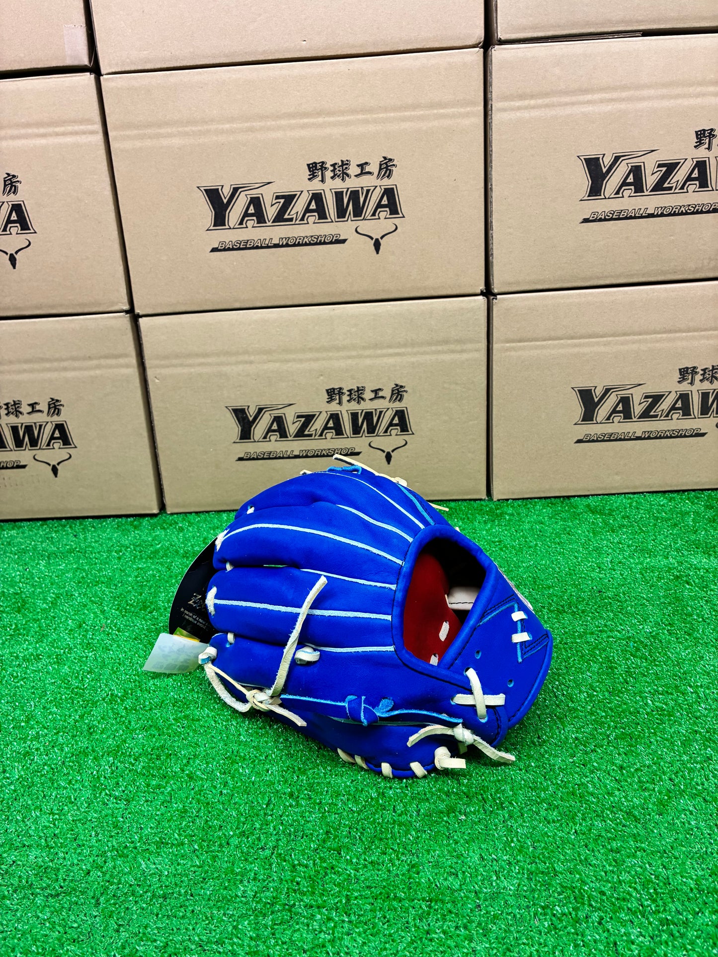 Zeems　【型付け済み】限定少年軟式用グラブ20DJN5大型　ブルー×キャメルブラウン