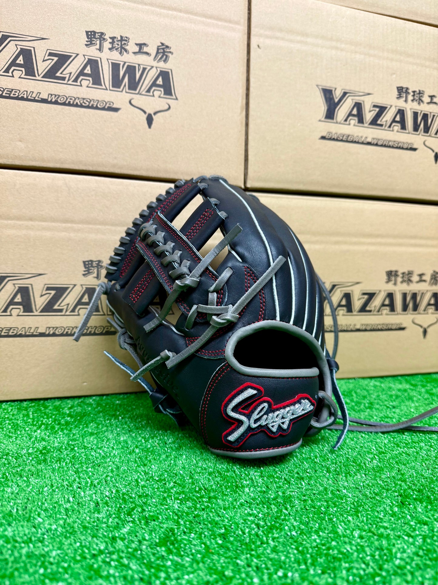 久保田スラッガー　限定少年軟式用グラブ　KSN-J6X　ブラック×グレー　左投げ用