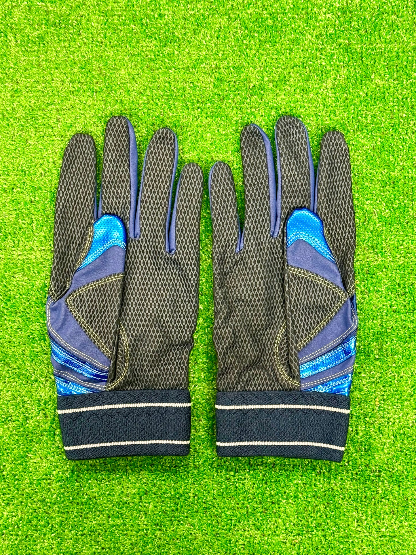 ミズノ　限定バッティング用手袋パワーアークライン　1EJEA54727　ブルー×ライム