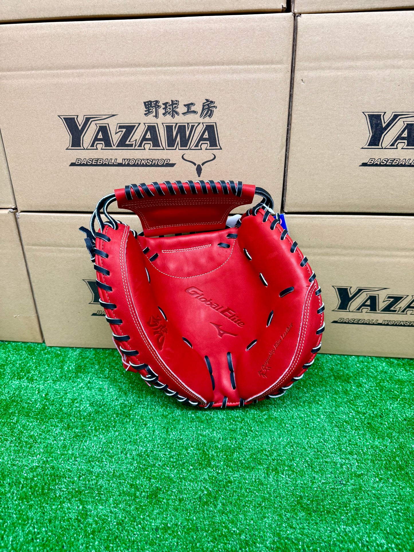 ミズノ　硬式キャッチャーミット　1AJCH28300　【號シリーズ】ラディッシュ×ブラック