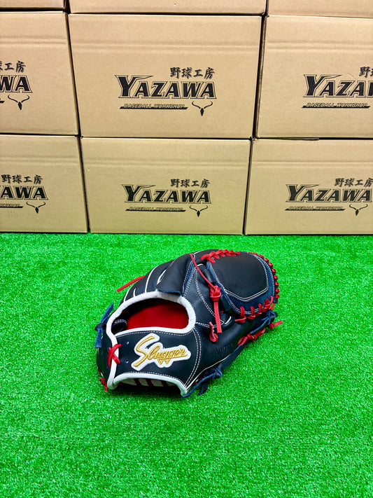 久保田スラッガー　店舗別注【型付け済み】JAPANモデル投手用軟式グラブ　KSN-SP18　KSブラック×レッド