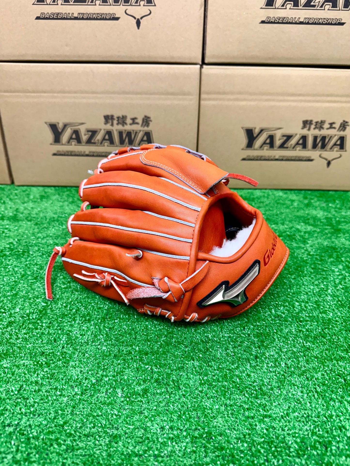 ミズノ　硬式投手用グラブ　1AJGH29501　スプレンディドオレンジ　【型付け済み】