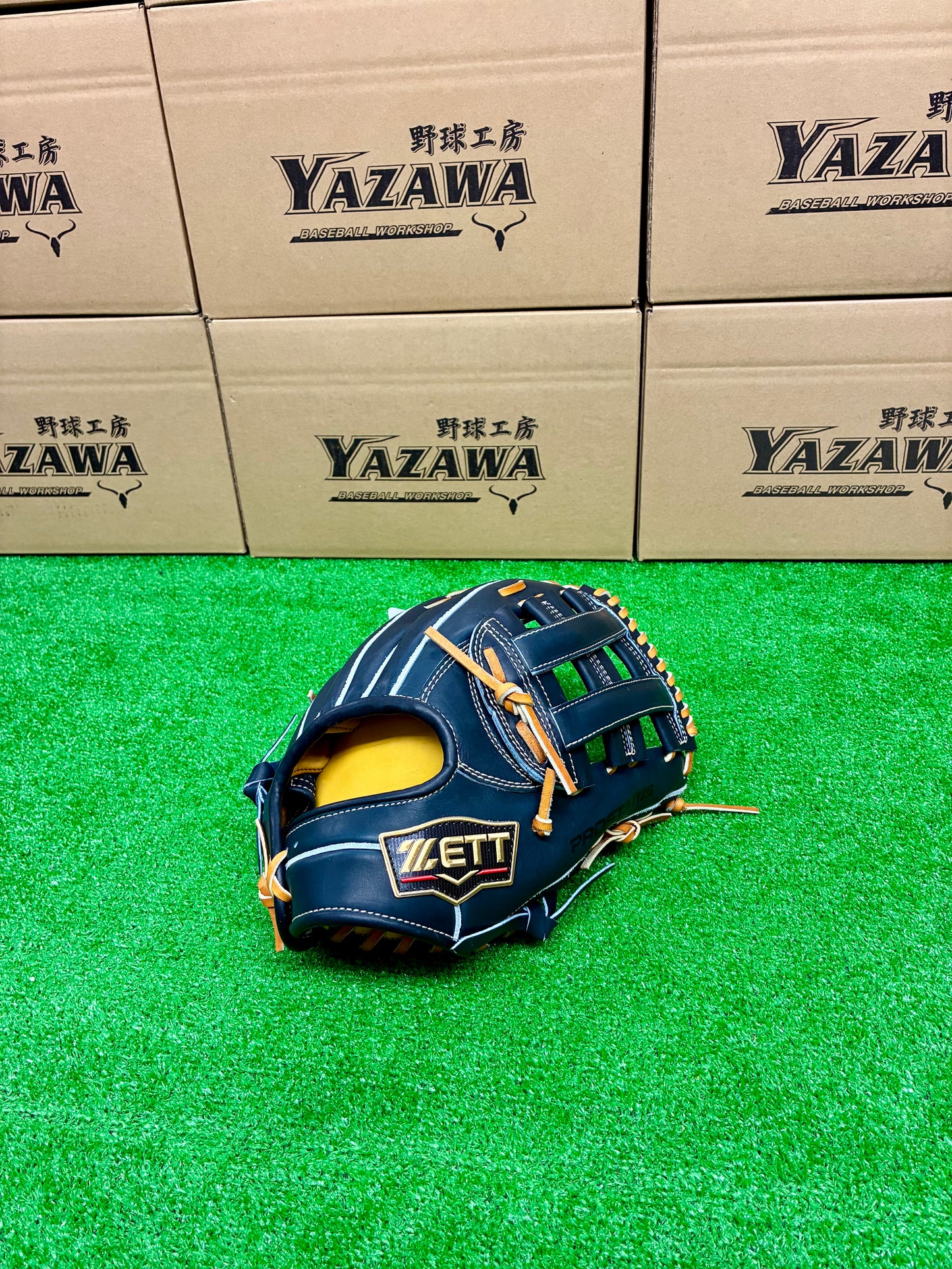 ZETT　限定硬式内野手用グラブ　BPROG285SQ　Nブラック