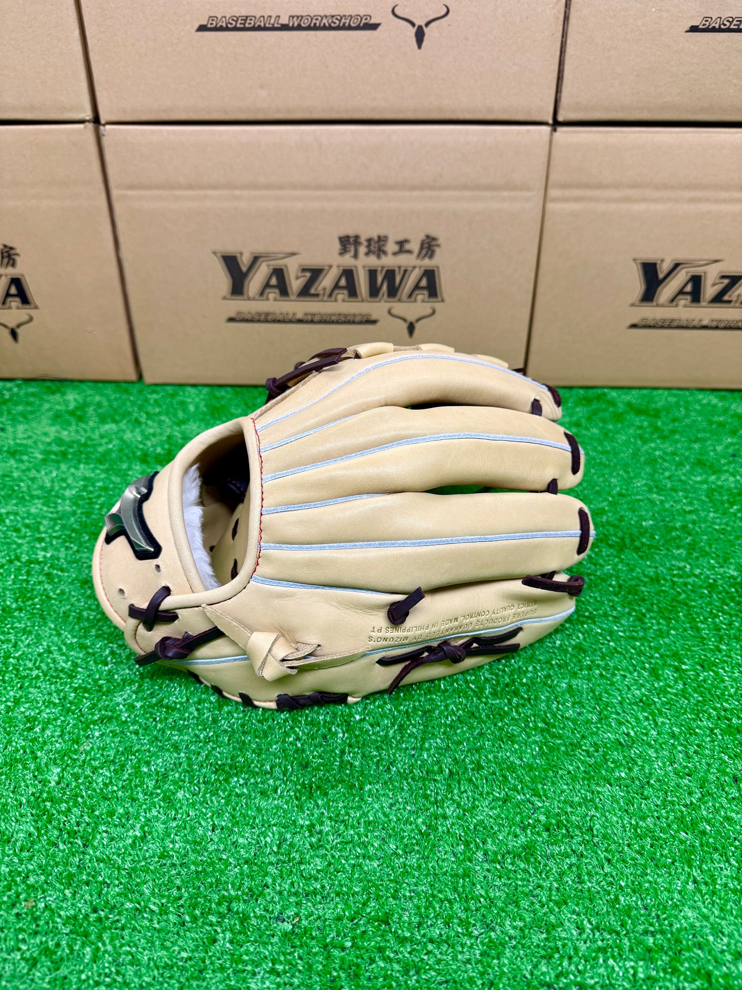 ミズノ　少年軟式用オールラウンド用　1AJGY32230　ブロンド×ブラウン　左投げ用