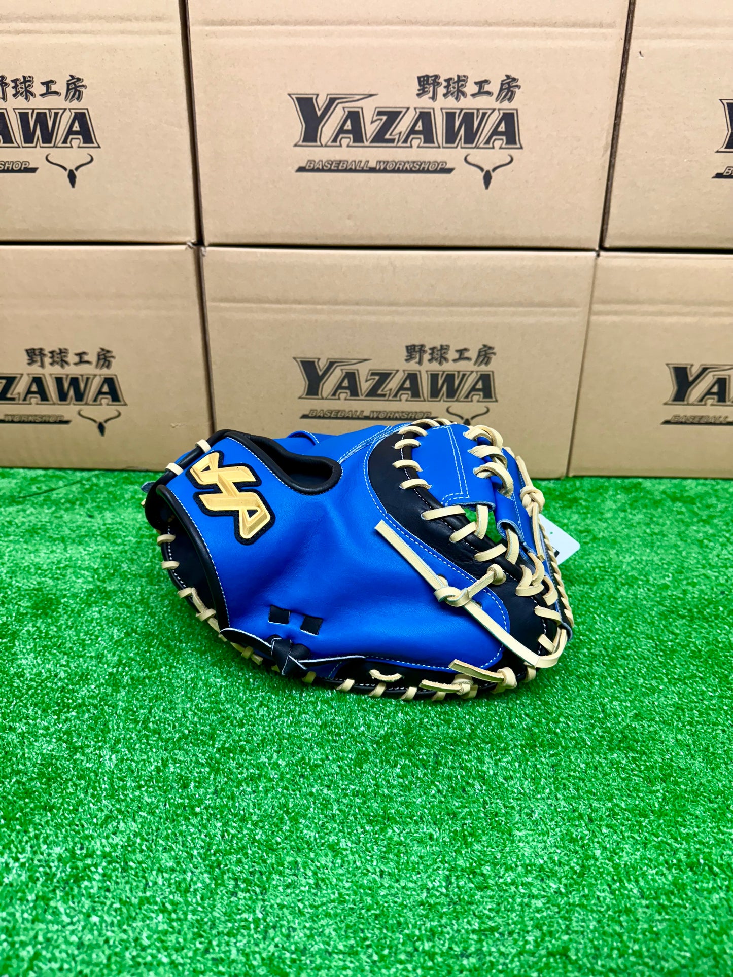 ハタケヤマ　限定軟式キャッチャーミット　2026 PRO-M9 C　ブルー×ブラック