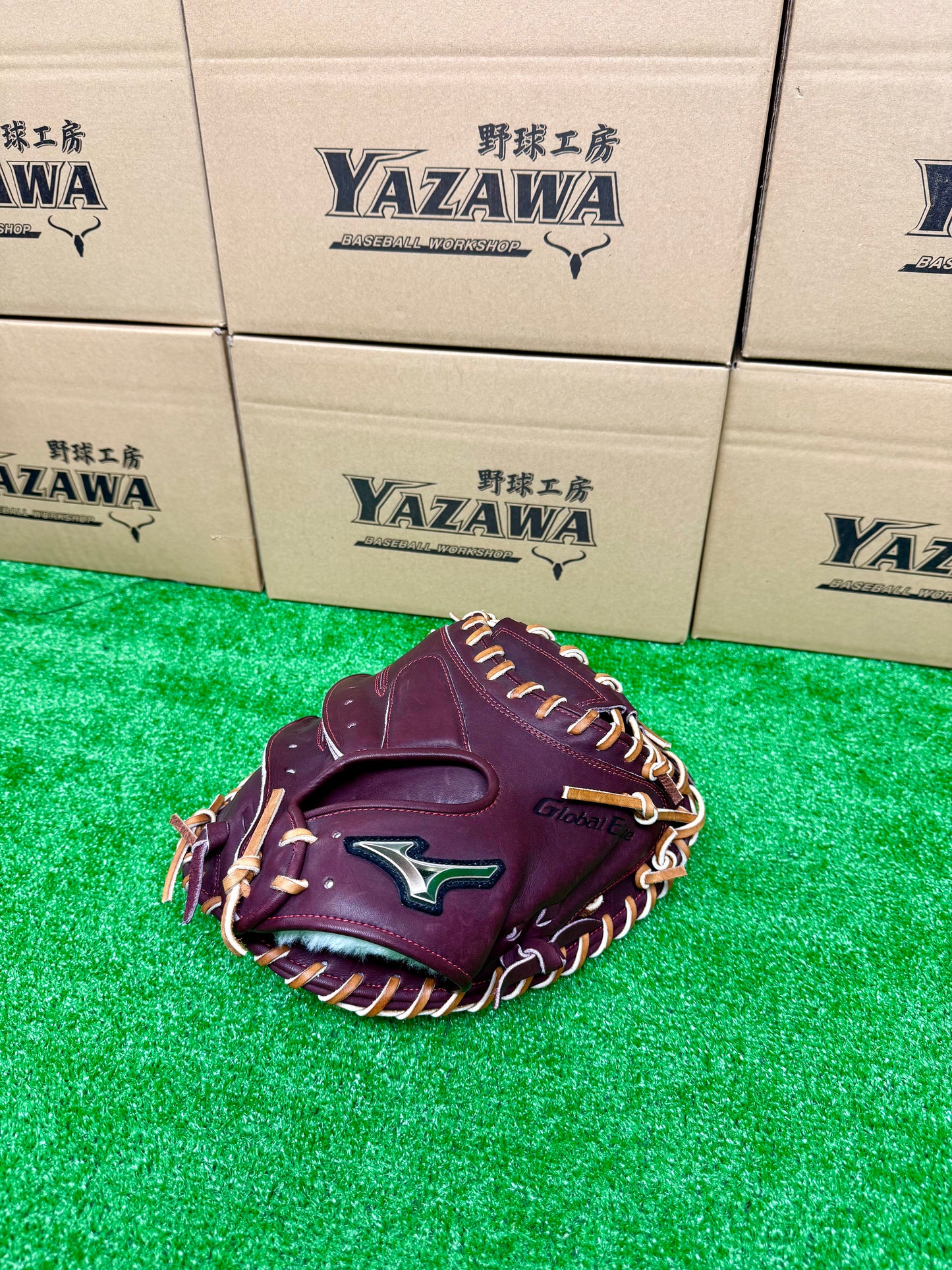 ミズノ　硬式キャッチャーミット　1AJCH32400　【號シリーズ】プラムブラウン×コルク