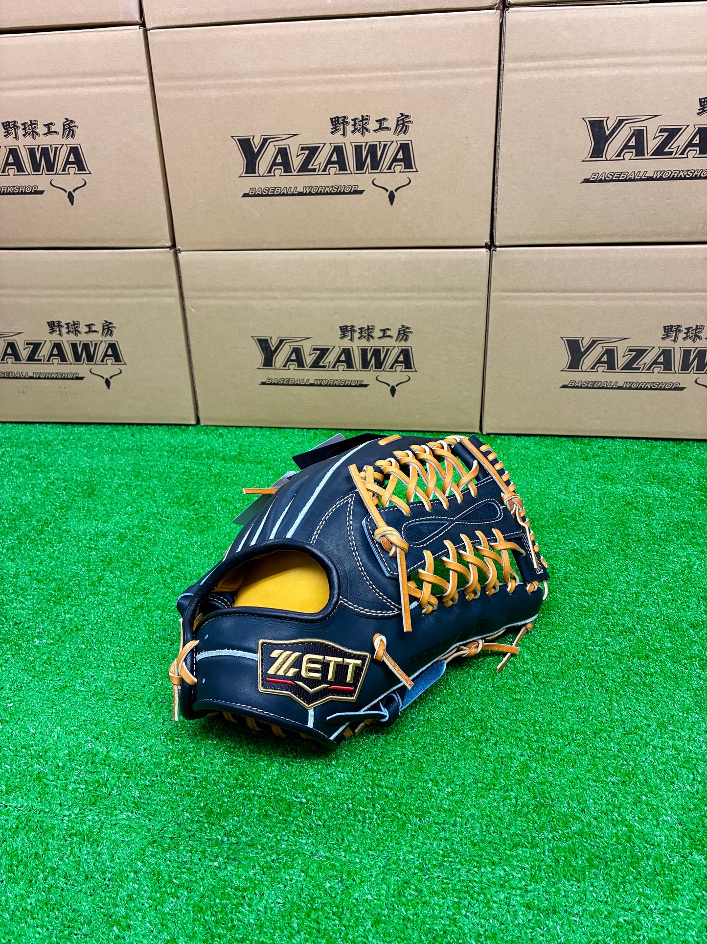 ZETT　限定硬式外野手用グラブ　BPROG770SQ　Nブラック