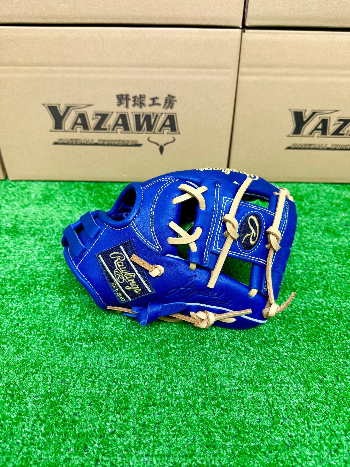 ローリングス　少年軟式用グラブ　GJ5R9BFSSオールラウンドSS　インディゴ×キャメル