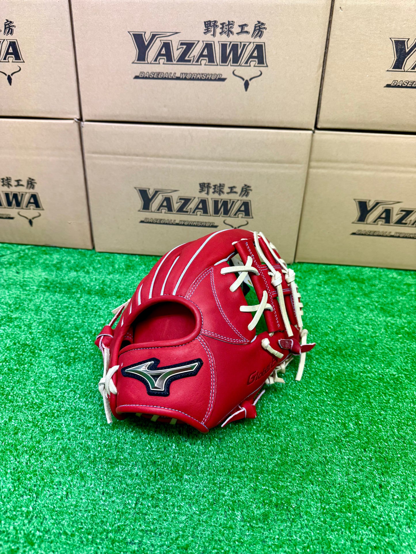 ミズノ　ゴールデンエイジ硬式内野手用グラブ　1AJGA31113　ラディッシュ×ブロンド