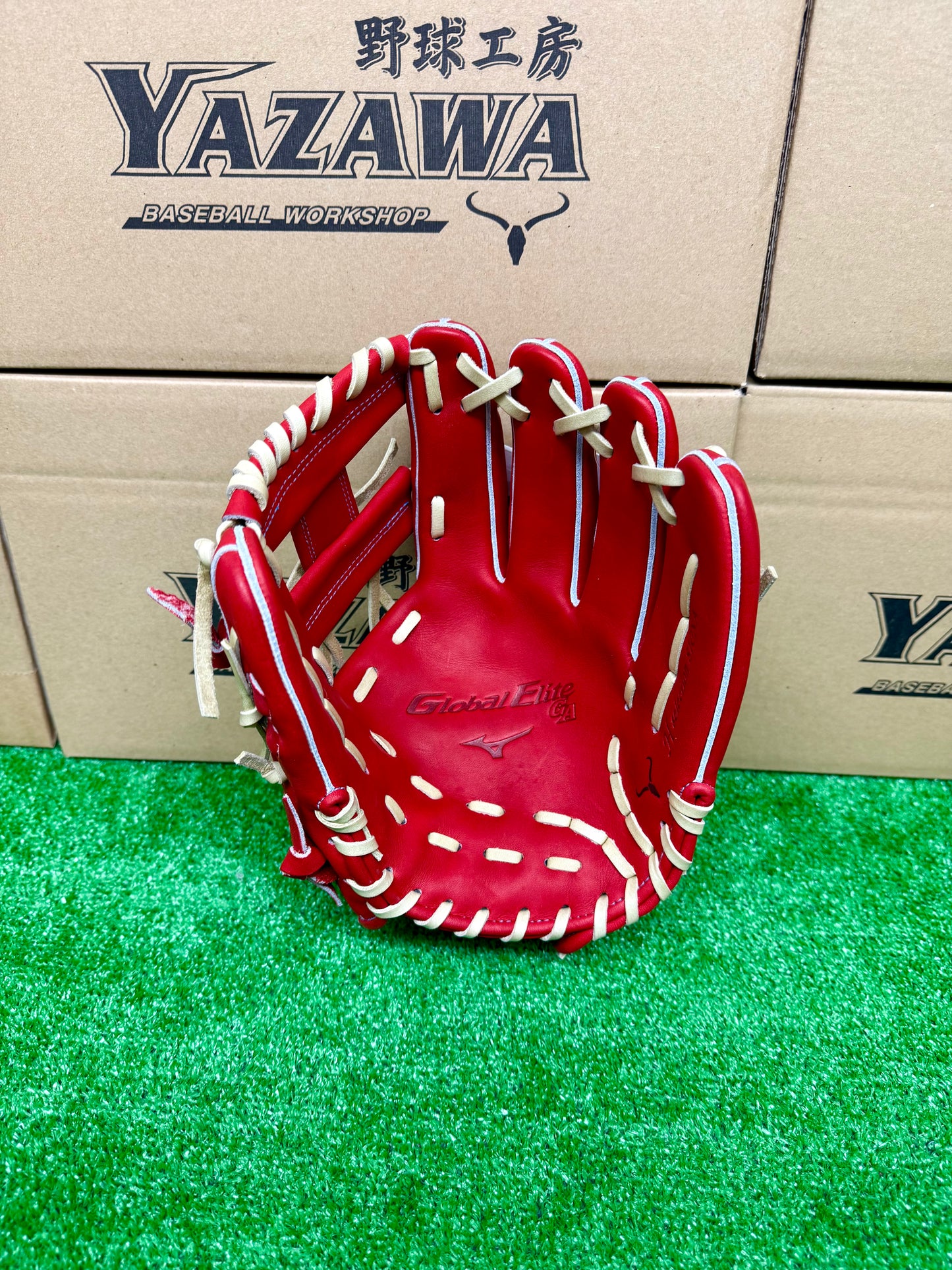 ミズノ　ゴールデンエイジ硬式内野手用グラブ　1AJGA31113　ラディッシュ×ブロンド
