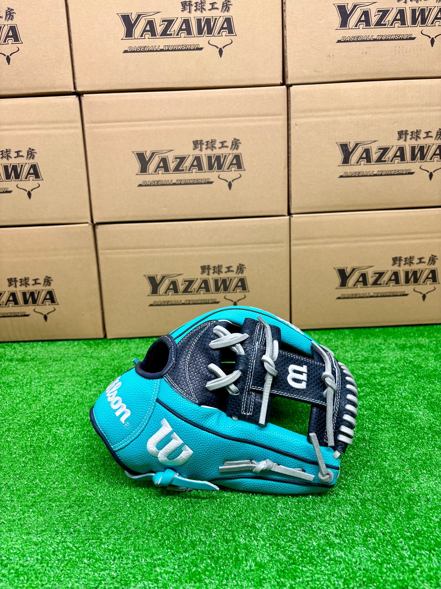 Wilson　軟式内野手用グラブ　1723型 ネイビーSC×ティールSS