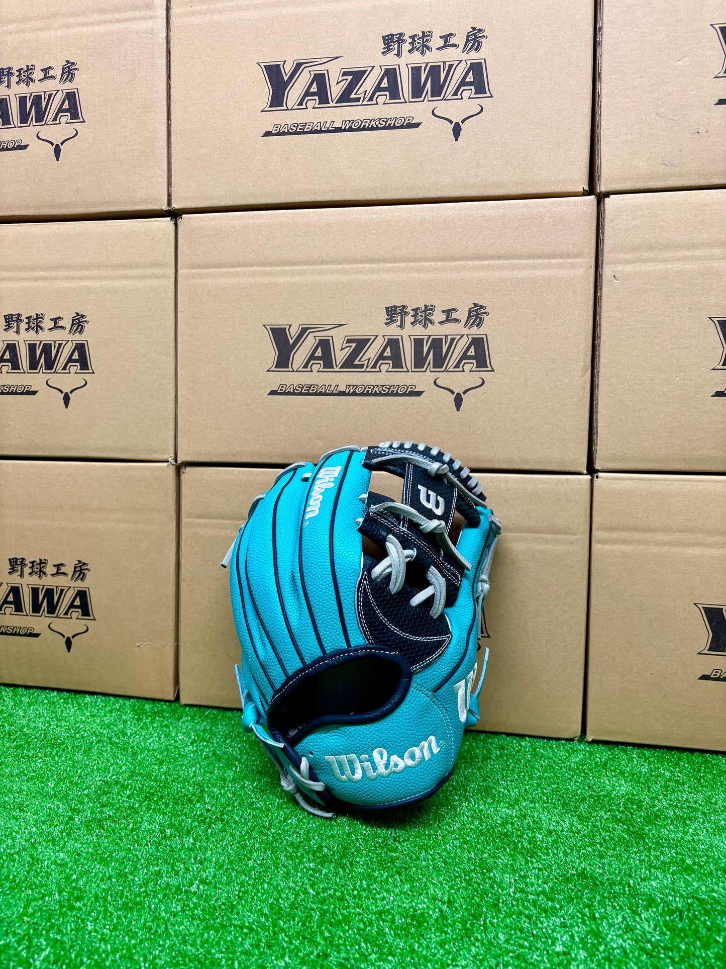 Wilson　軟式内野手用グラブ　1723型 ネイビーSC×ティールSS