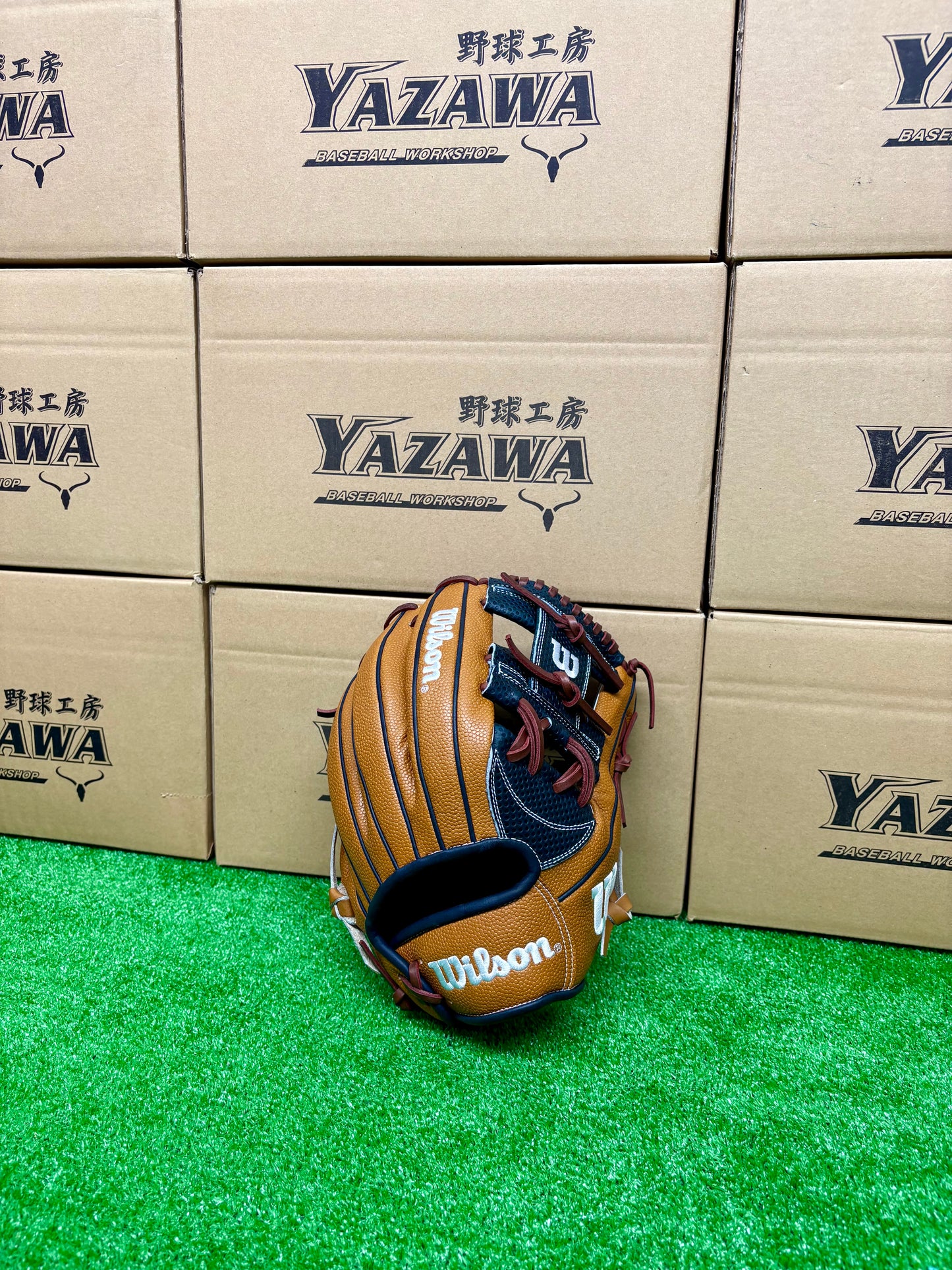 Wilson　軟式内野手用グラブ　87型 ネイビー×Sタン