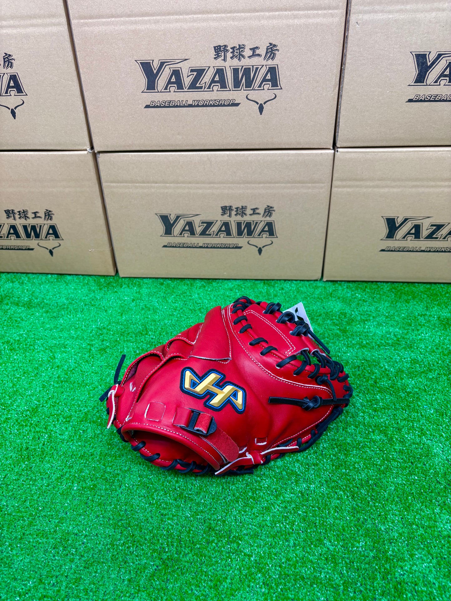 ハタケヤマ少年軟式キャッチャーミット TH-JM8RS ブラック/レッド