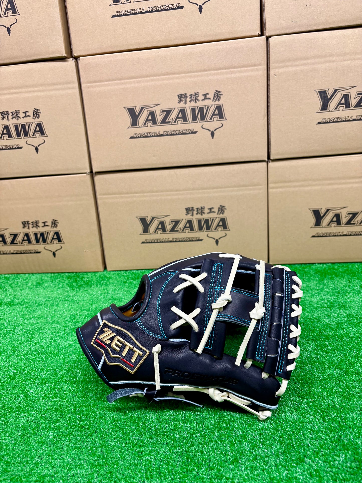 ZETT　限定硬式内野手用グラブ　BPROG565SG（LH）　ブラック×パステルブラウン／パステルブラウン×ブラック