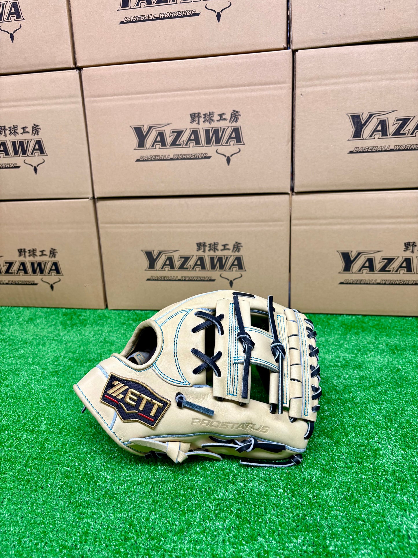 ZETT　限定硬式内野手用グラブ　BPROG565SG（LH）　ブラック×パステルブラウン／パステルブラウン×ブラック